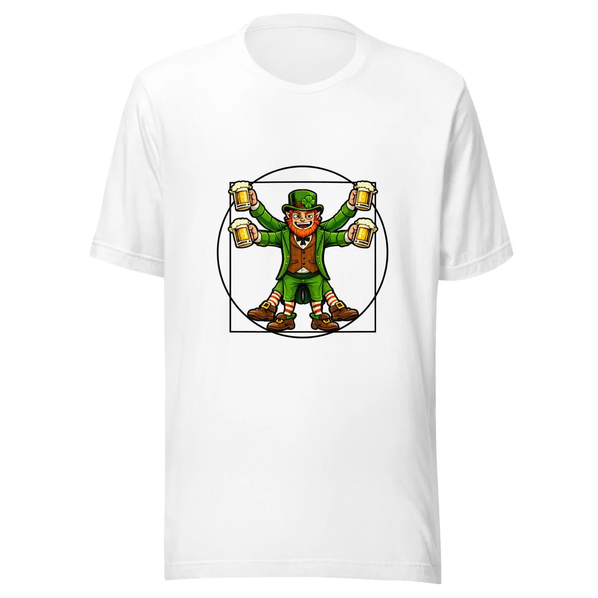 The Vitruvian Beer T-Shirt – Maximum Beer Capacity | Funny Renaissance Parody